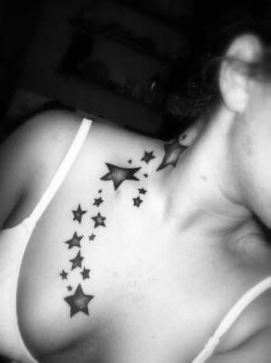 Photo Grayscale Star Tattoo Ideas