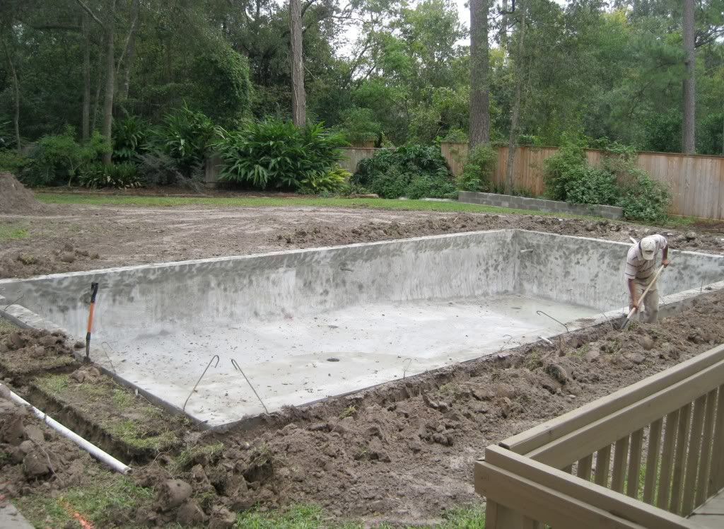 Gunite is done
