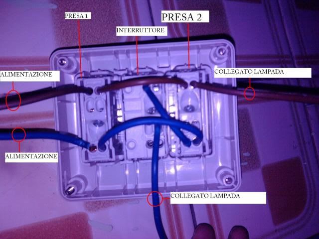 Faretto comandato da interruttore • il forum di electroyou Collegamento interruttore luce e presa