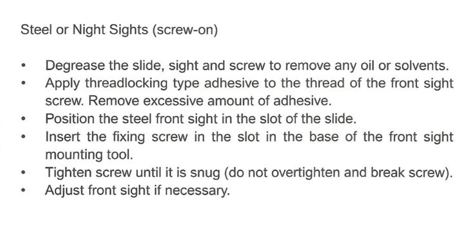 Loctite For The Glock Front Sight