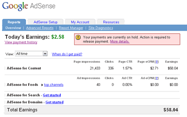 google adsense earning