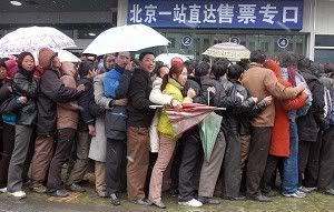 china people queue up