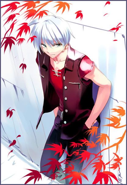 Anime Boy Fox. looks: white-haired anime boy
