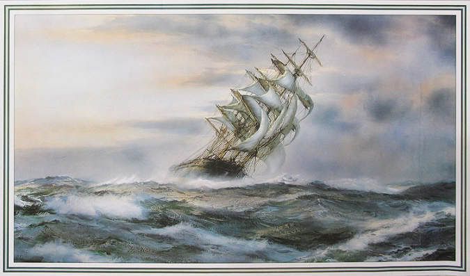 ship and strom