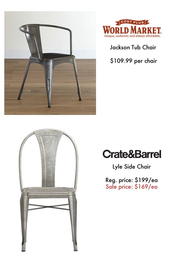 world market metal chairs