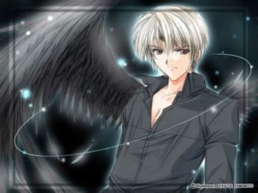anotherdarkangel.jpg fallen angel, black wings, white hair, strong, man, men, boy, angel, stars, sparkles, anime image by Takana_18
