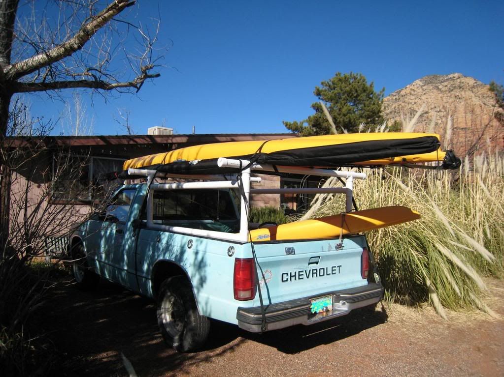 Hobie Cat Forums • View topic - PVC Kayak Rack for small truck.