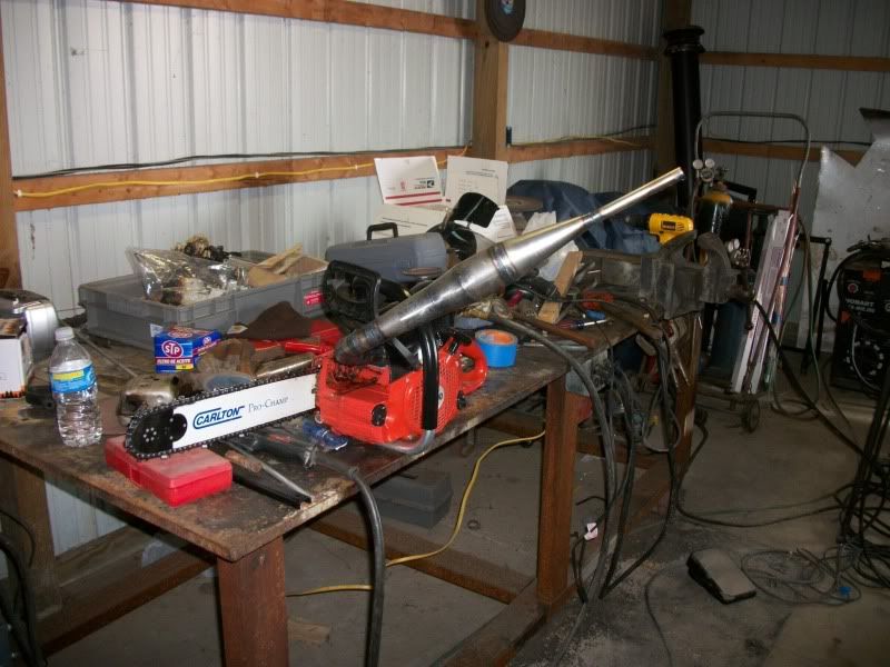 Chainsaw expansion chamber DIY Go Karts