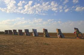 The Cadillac Ranch in Amarillo, TX