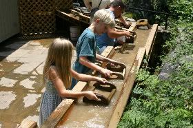 panning for gems at Rock City