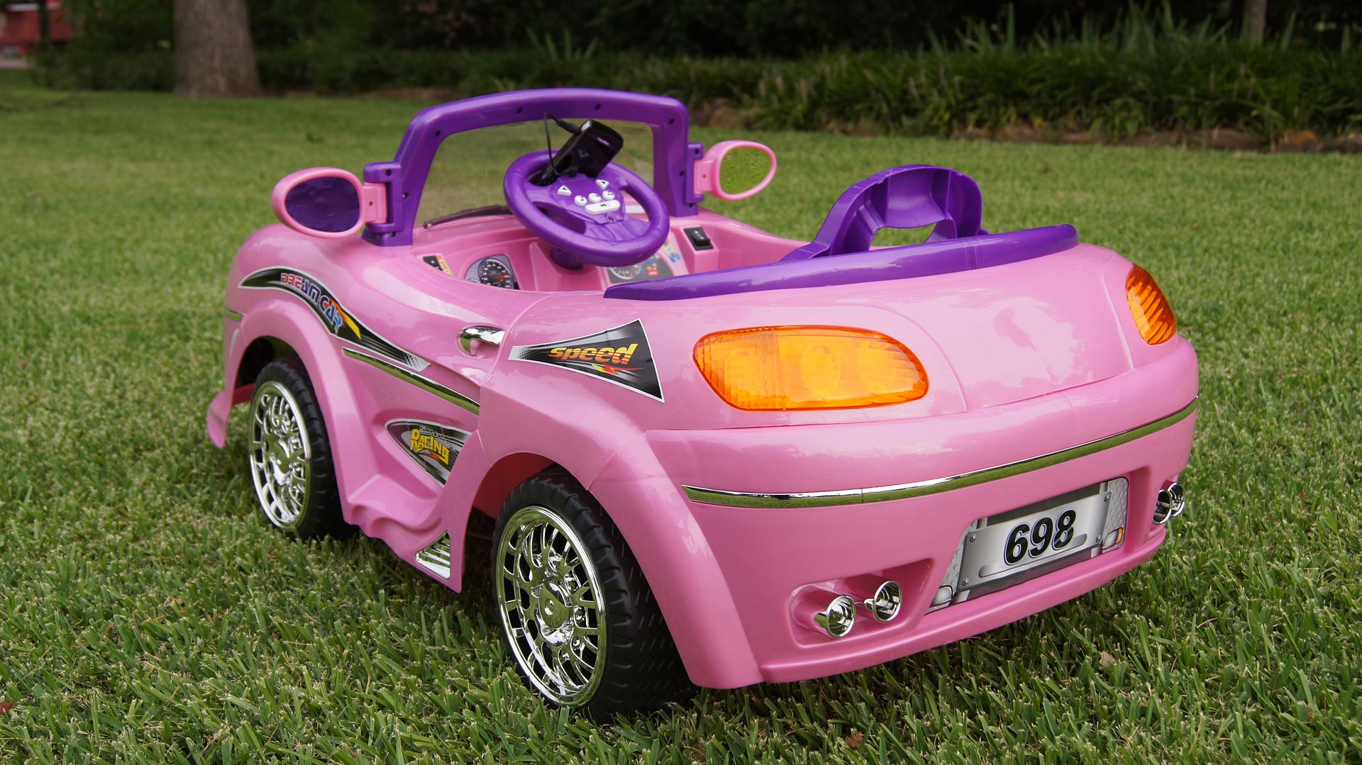 New Pretty Pink Kids Ride On Car Pink Power Remote Control Wheels R/C