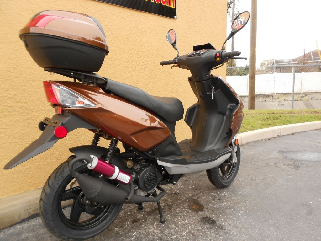 2013 Black Rugged Style 49cc Gas Scooter Moped Street Legal 12" Tires