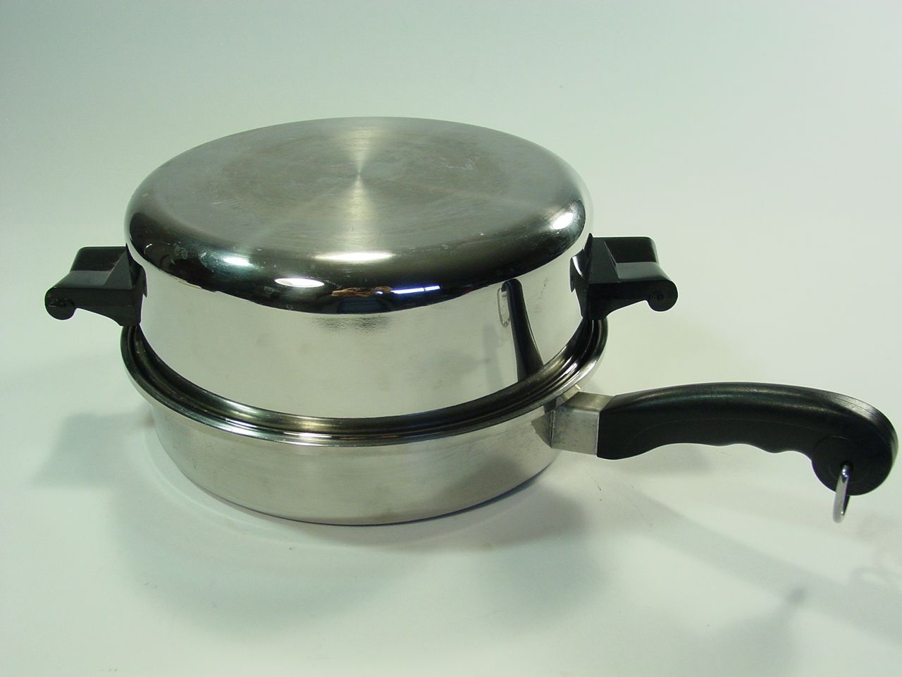 3 pc SALADMASTER Stainless Steel Sauce Pan Egg Poacher 2.5 & 3.5 qt Pans/Lid eBay
