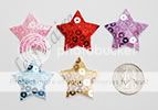 Small Padded Sequin Star Satin Appliques Sew On 90 Mix  