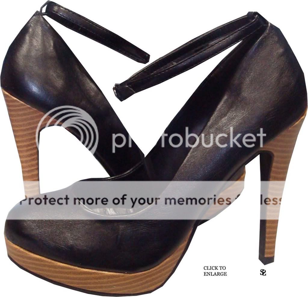 new womens black heel platform ladies shoes size 6