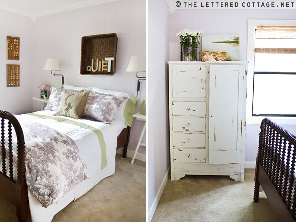 Purple Bedroom - The Lettered Cottage