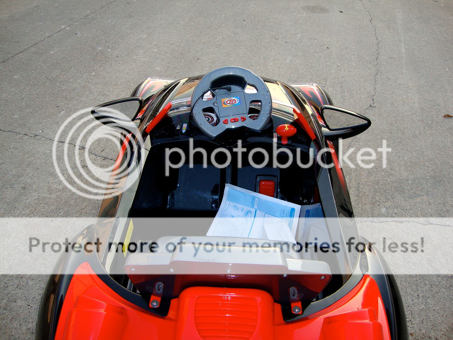 Jet Black Hot Kids Ride on Racer Car 6V Battery Power Sports Car RC
