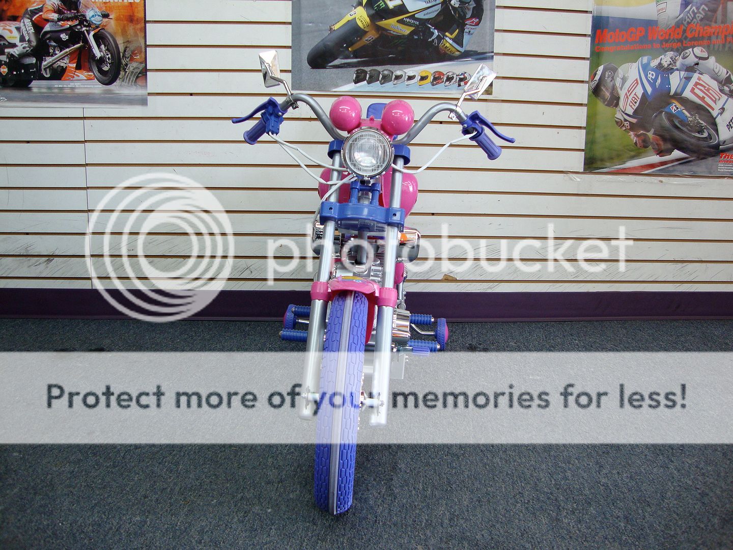 Kids Harley Style Power Ride on Motorcycle 6v Wheels Pink Harley Girls