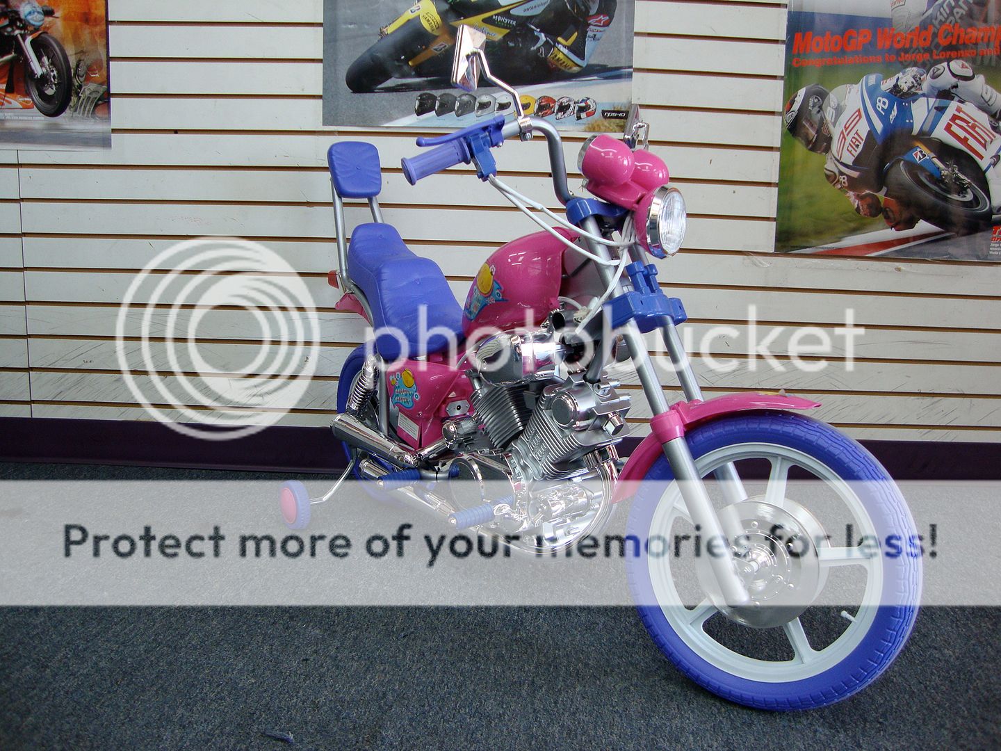 Kids Harley Style Power Ride on Motorcycle 6v Wheels Pink Harley Girls