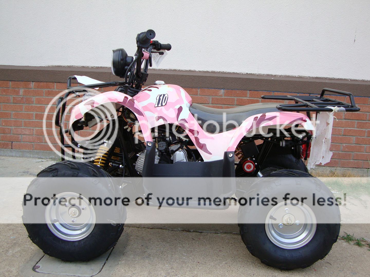 Cool Pink Camo Kids 110rr Utility ATV 4 Wheeler off Road Quad Free 