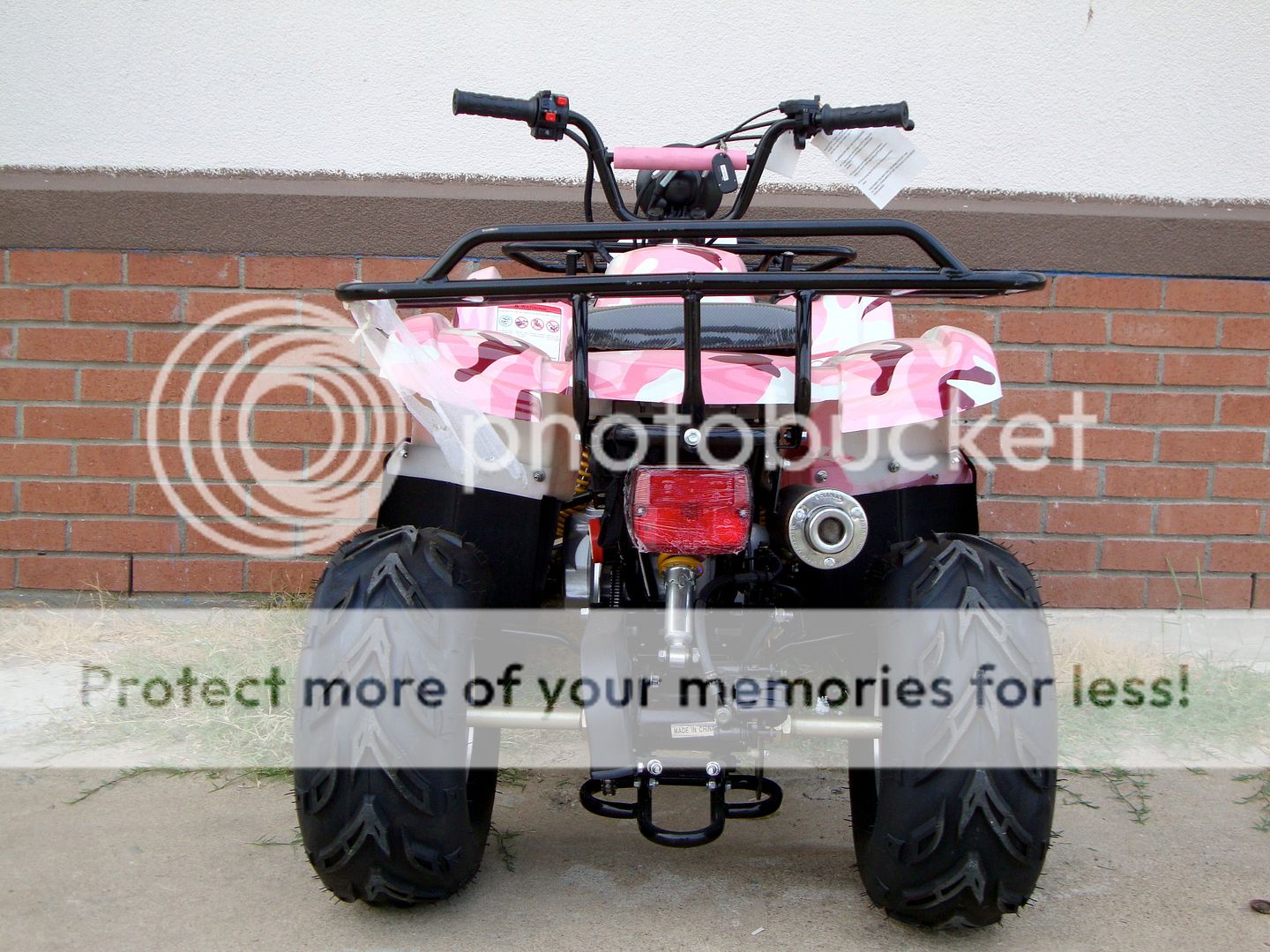 Pretty Pink Camo Quad Utility 110cc ATV Full Automatic with Rack Free 